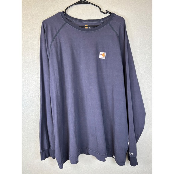 Carhartt Other - Carhartt Force FR Flame Resistant Shirt Mens XL Navy Blue Long Sleeve CAT 1 2112